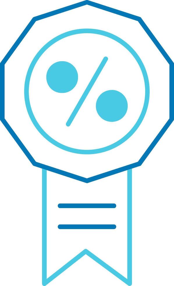 Badge Blue Tone Icon vector