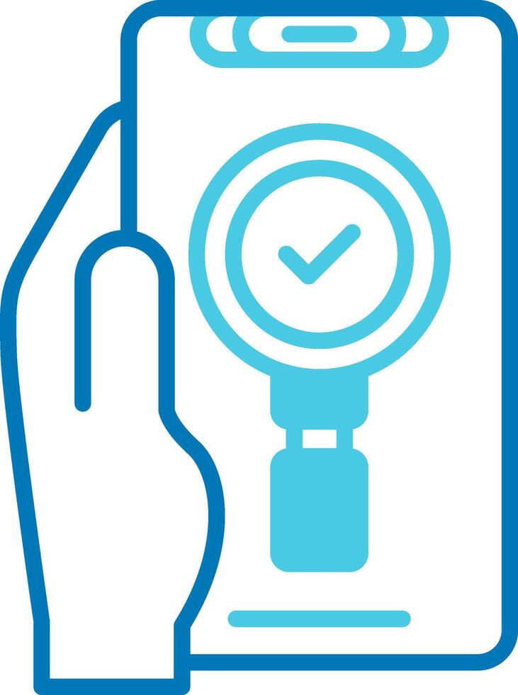 Search Blue Tone Icon vector