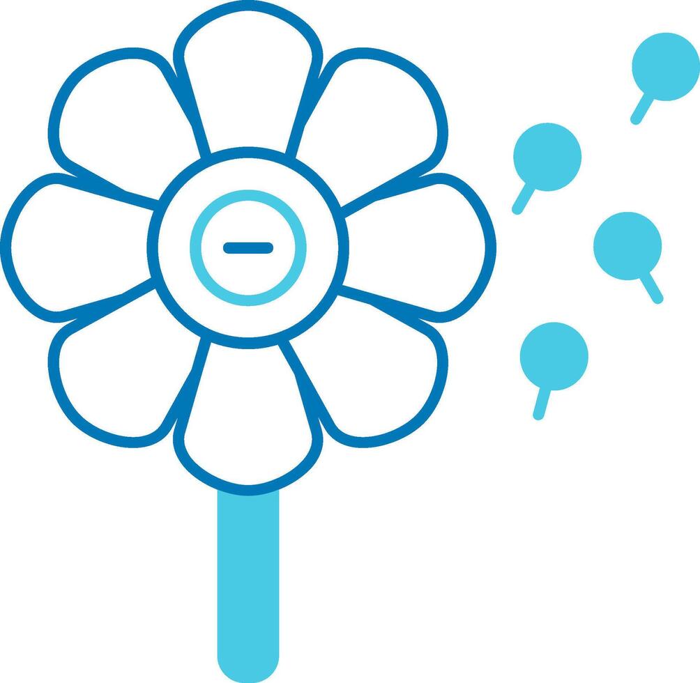 Pollen Allergy Blue Tone Icon vector