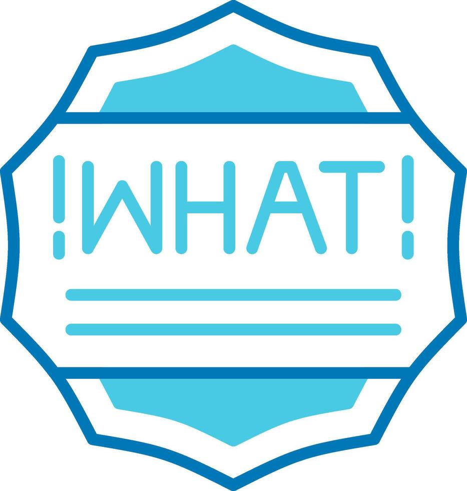 What Blue Tone Icon vector