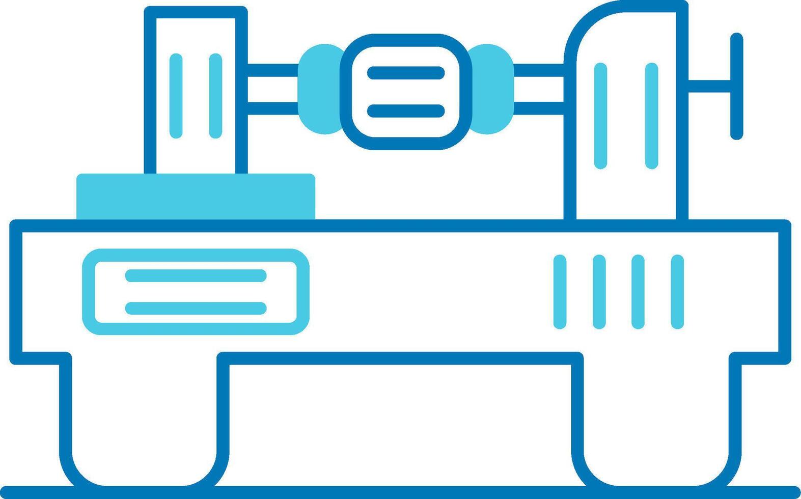 Lathe Blue Tone Icon vector