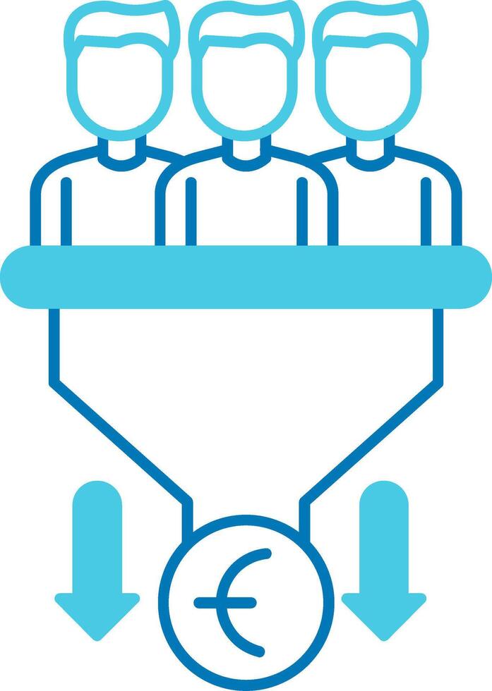 Sales PipeBlue Tone Blue Tone Icon vector