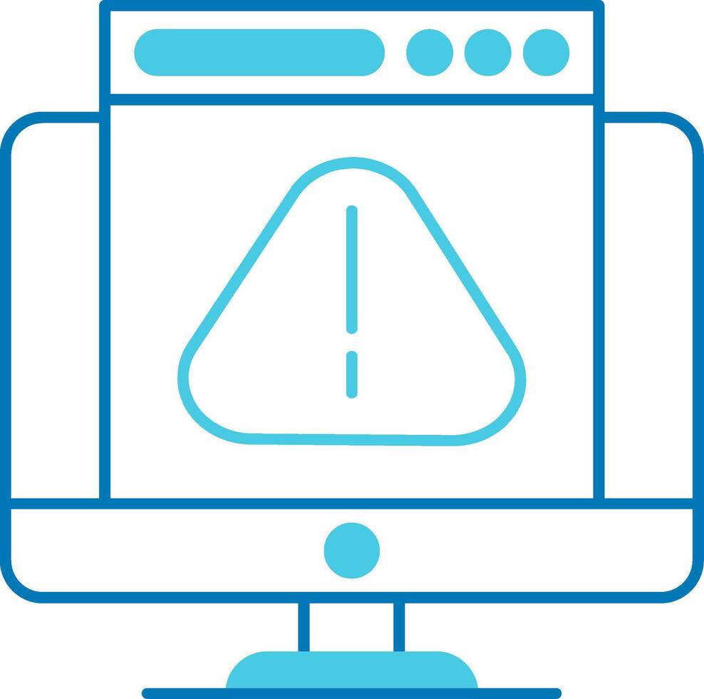 Web Alert Blue Tone Icon vector