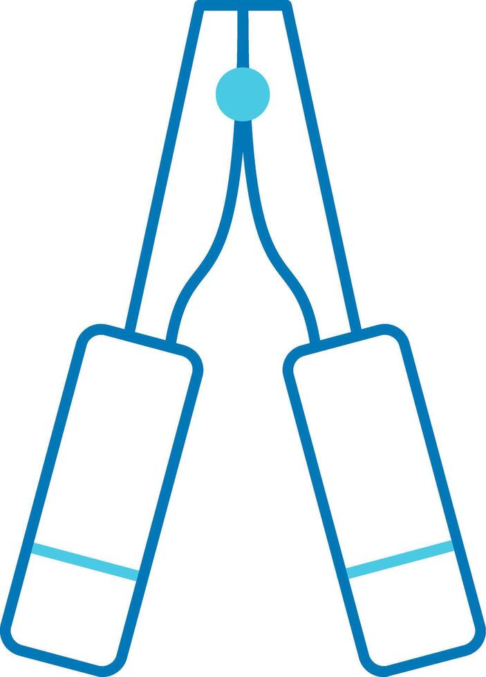 Clamp Blue Tone Icon vector