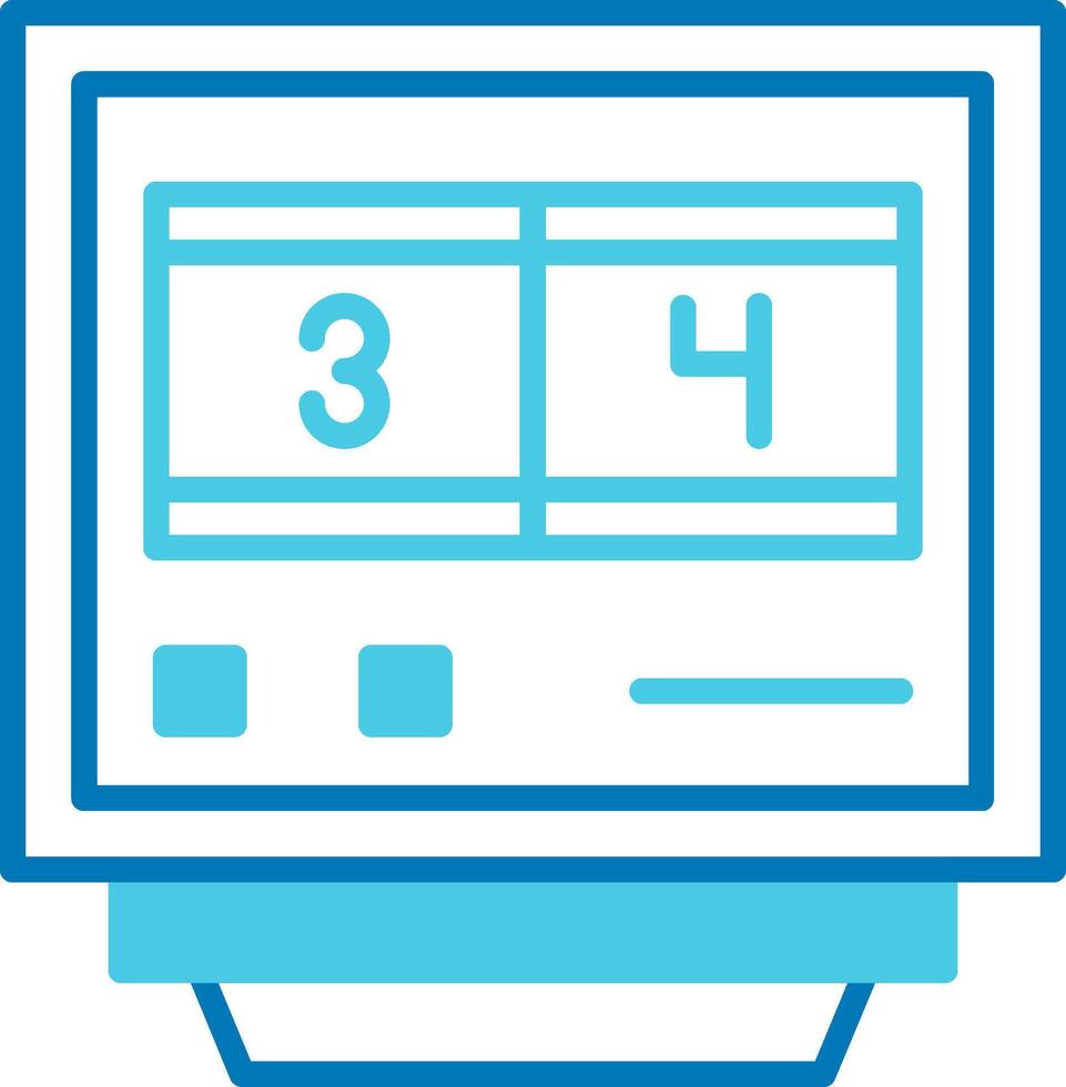 Lap Counters Blue Tone Icon vector