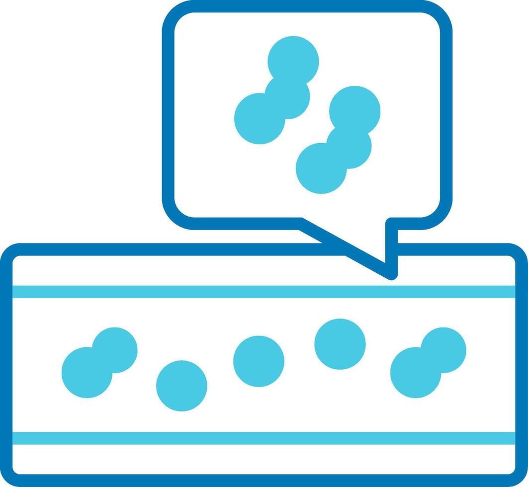 Thrombosis Blue Tone Icon vector