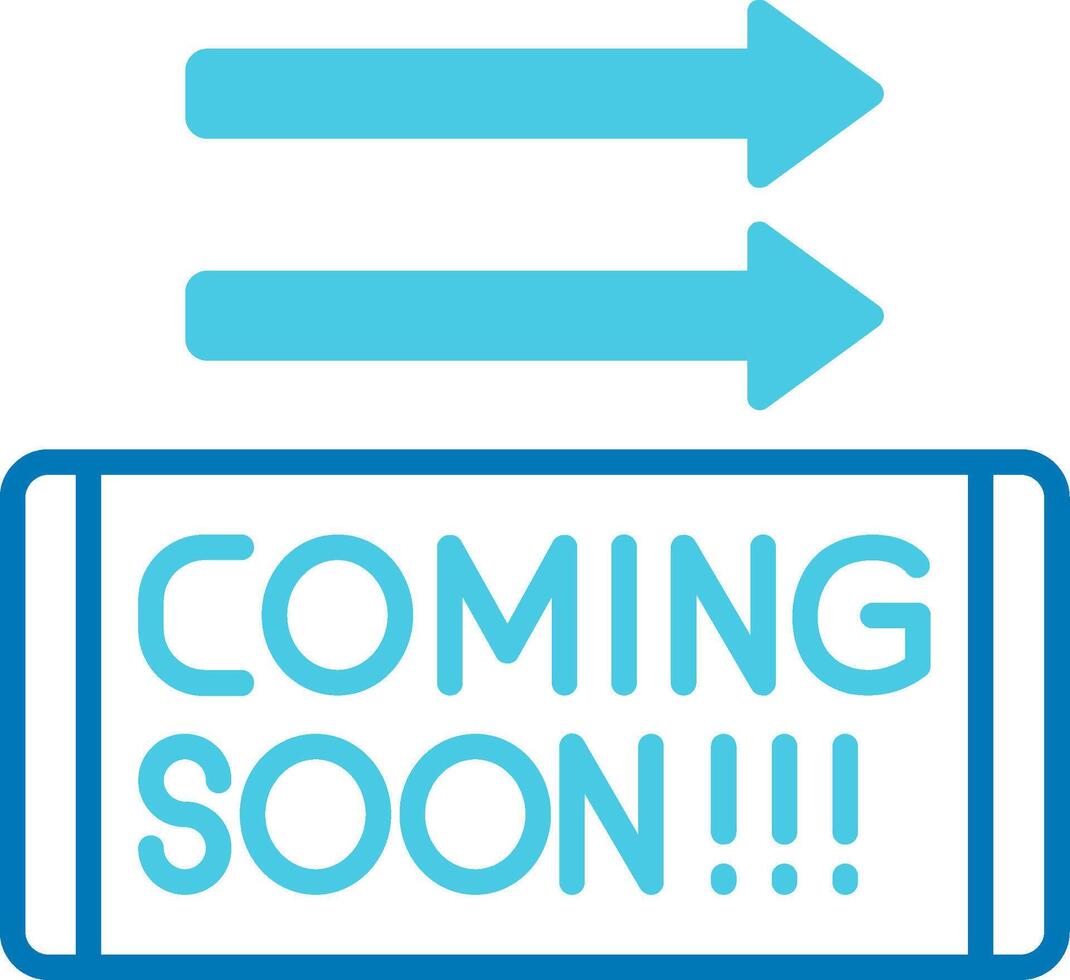 Coming Soon Blue Tone Icon vector