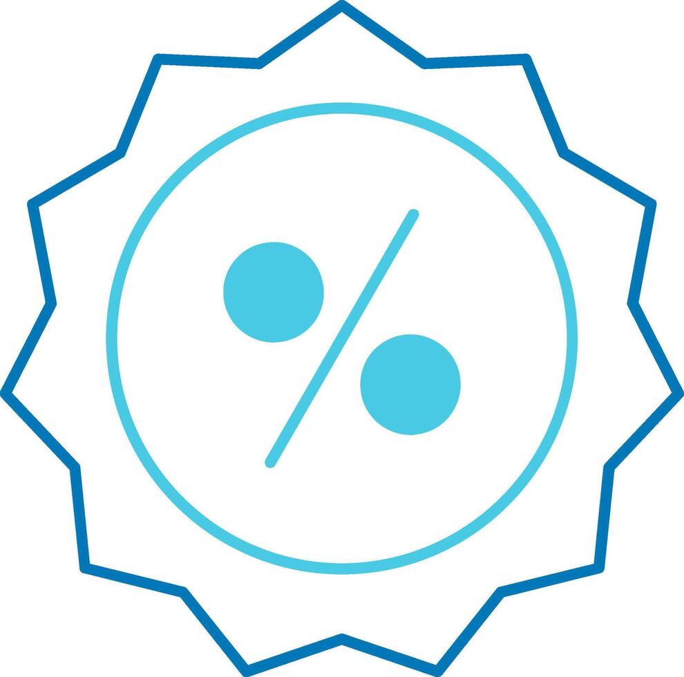 Discount Blue Tone Icon vector