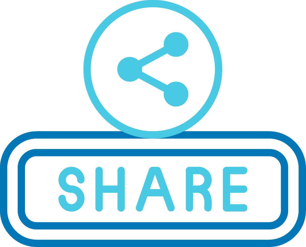 Share Blue Tone Icon vector