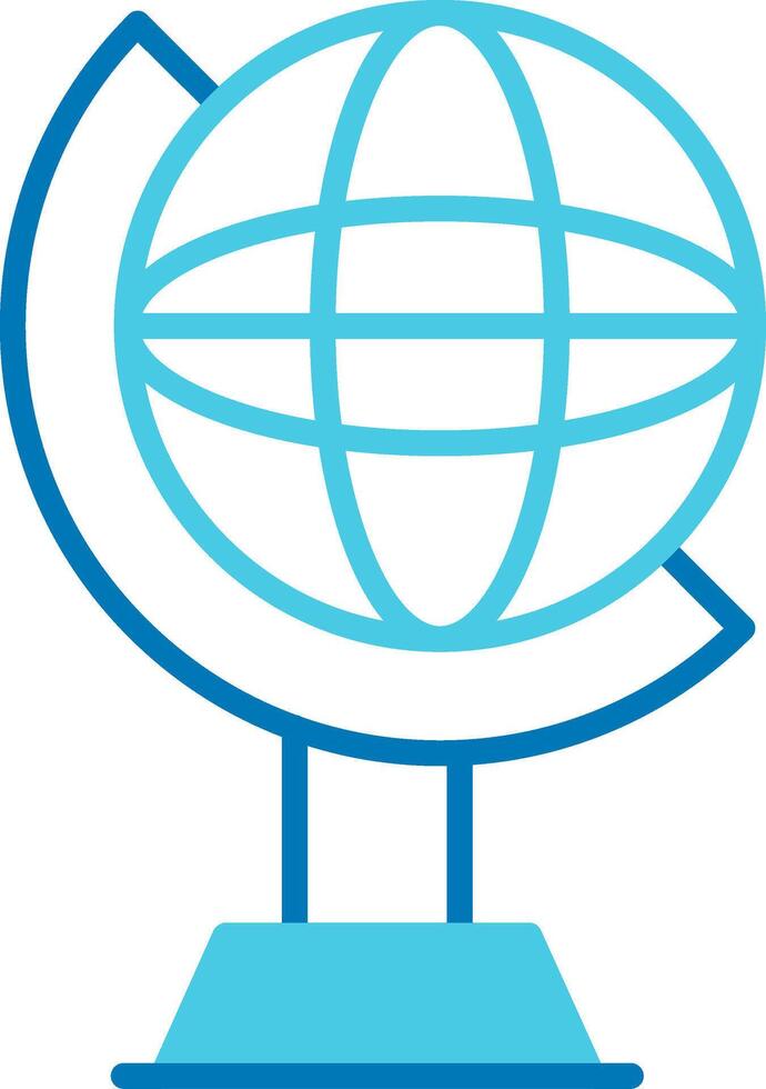Globe Blue Tone Icon vector