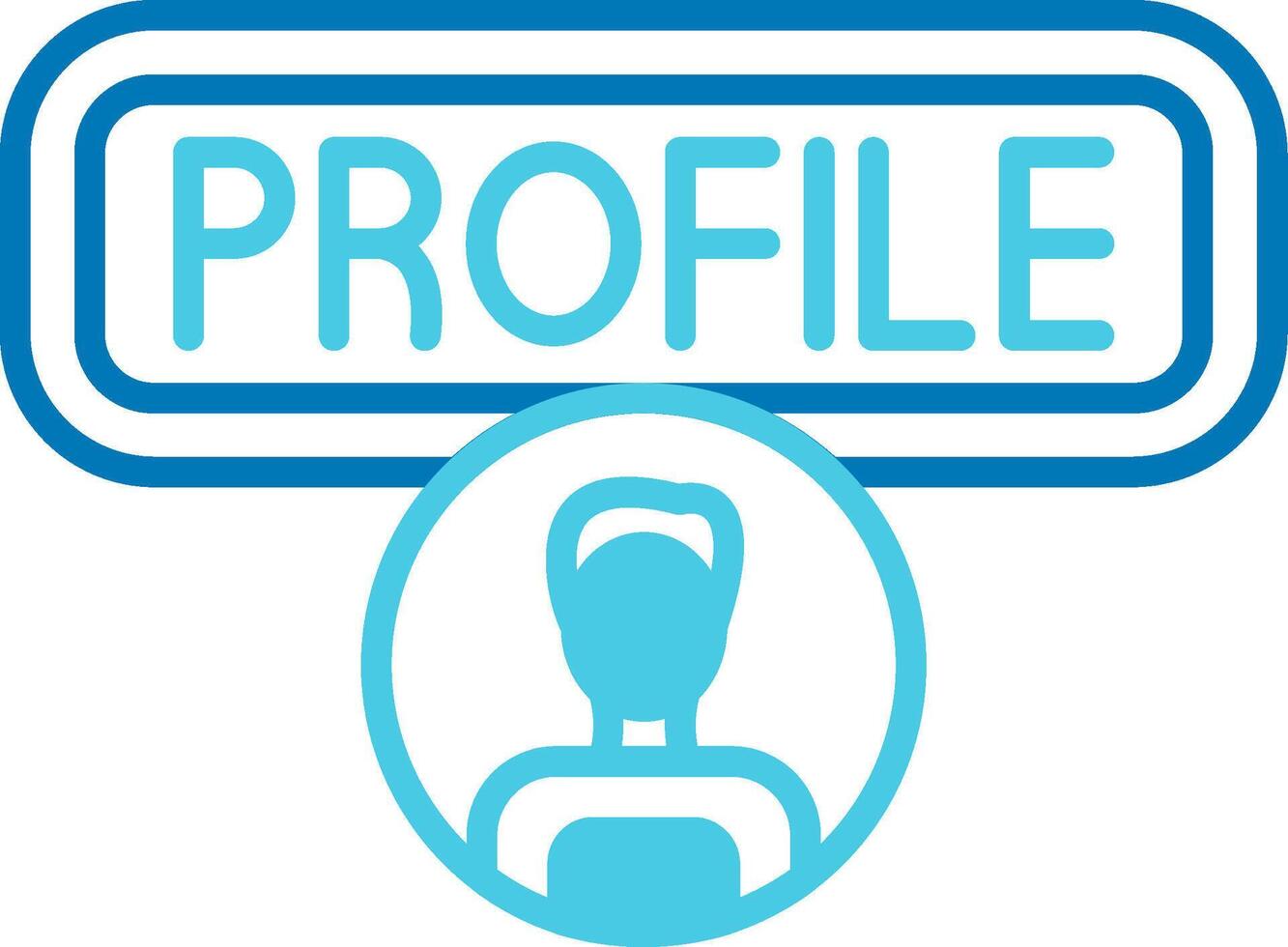 User Profile Blue Tone Icon vector