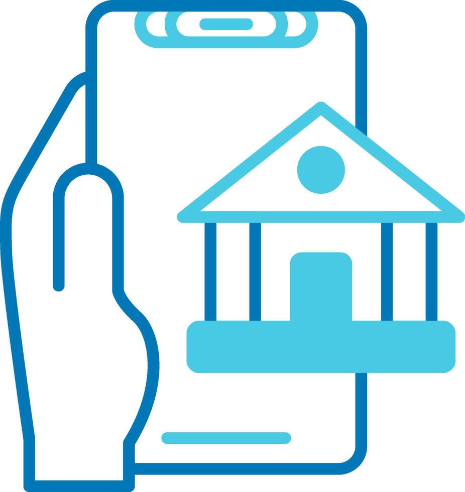 Banking Blue Tone Icon vector