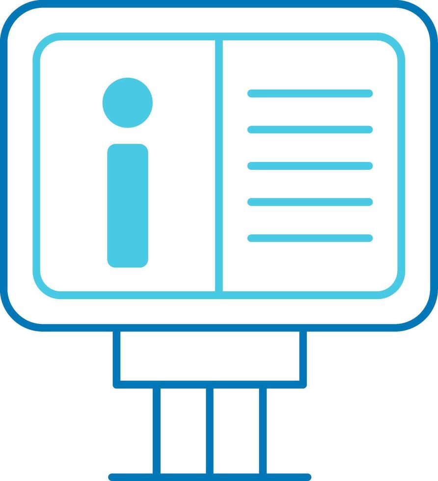 Information Board Blue Tone Icon vector