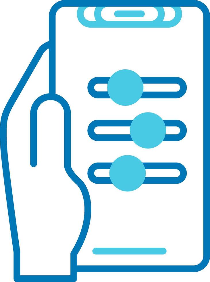 Settings Blue Tone Icon vector