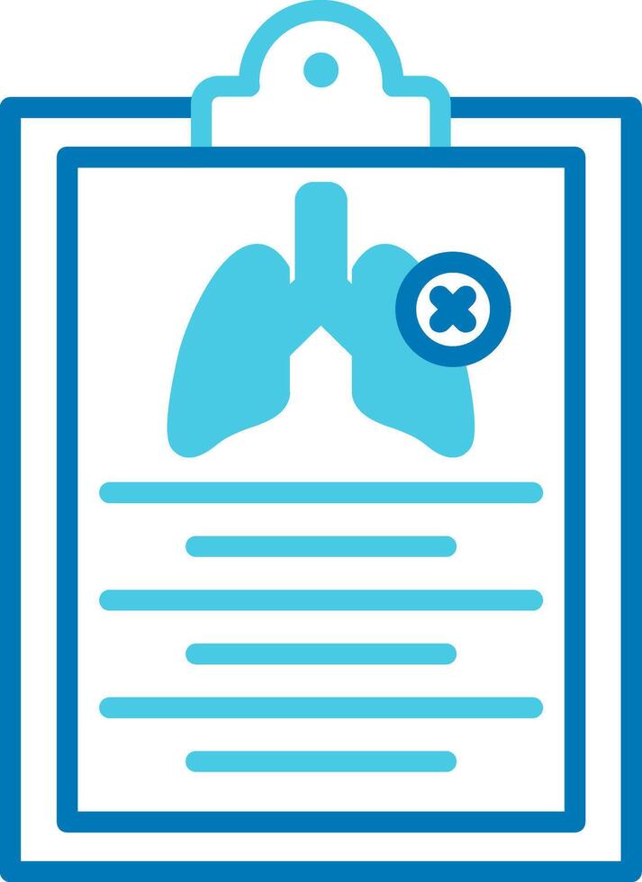 Tuberculosis Patient History Blue Tone Icon vector