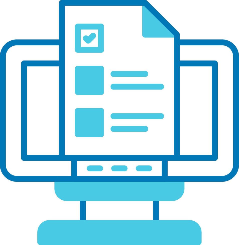 Brief Blue Tone Icon vector