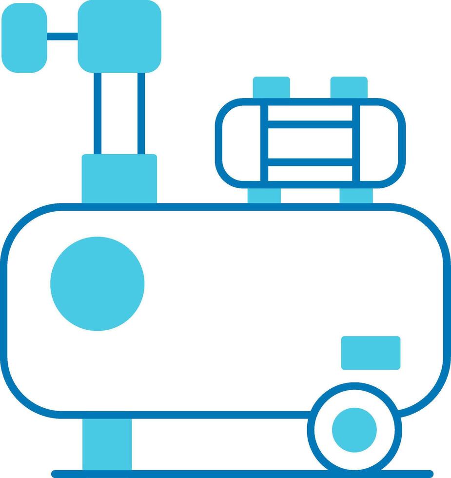 Air Compressor Blue Tone Icon vector