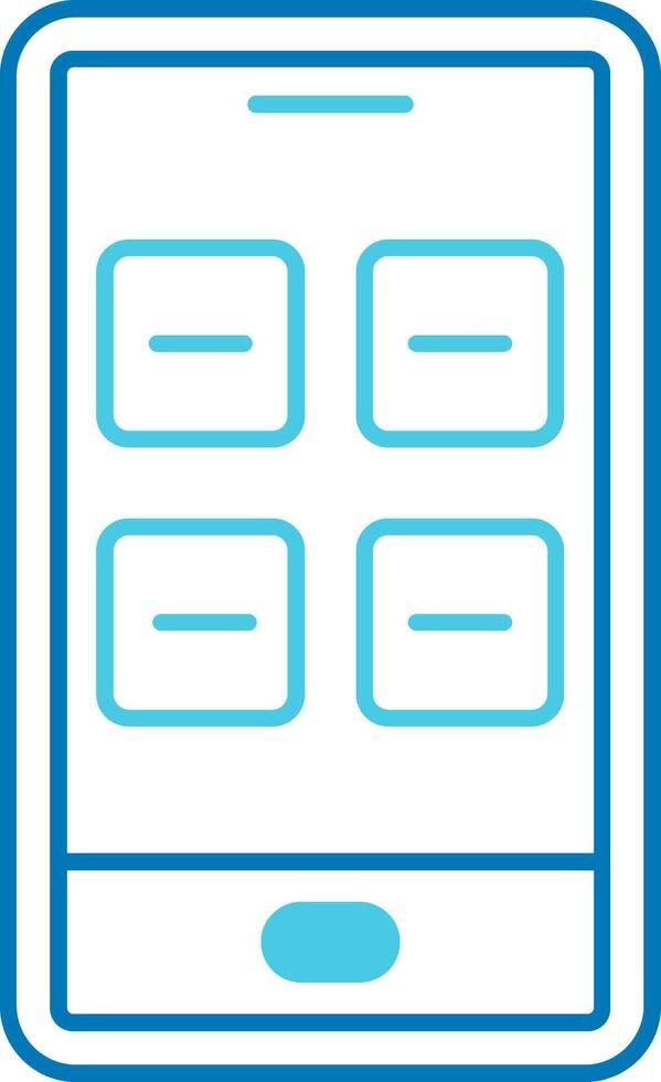 Mobile Phone Blue Tone Icon vector