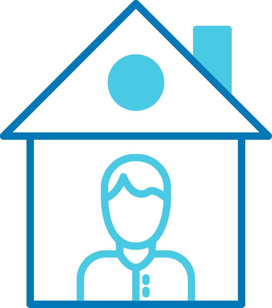 Isolation Blue Tone Icon vector