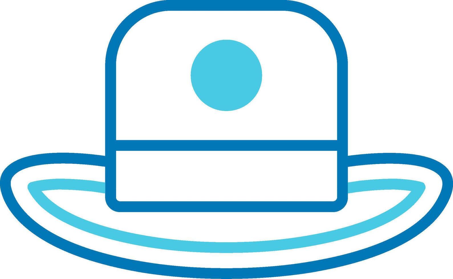 Cowboy Hat Blue Tone Icon vector