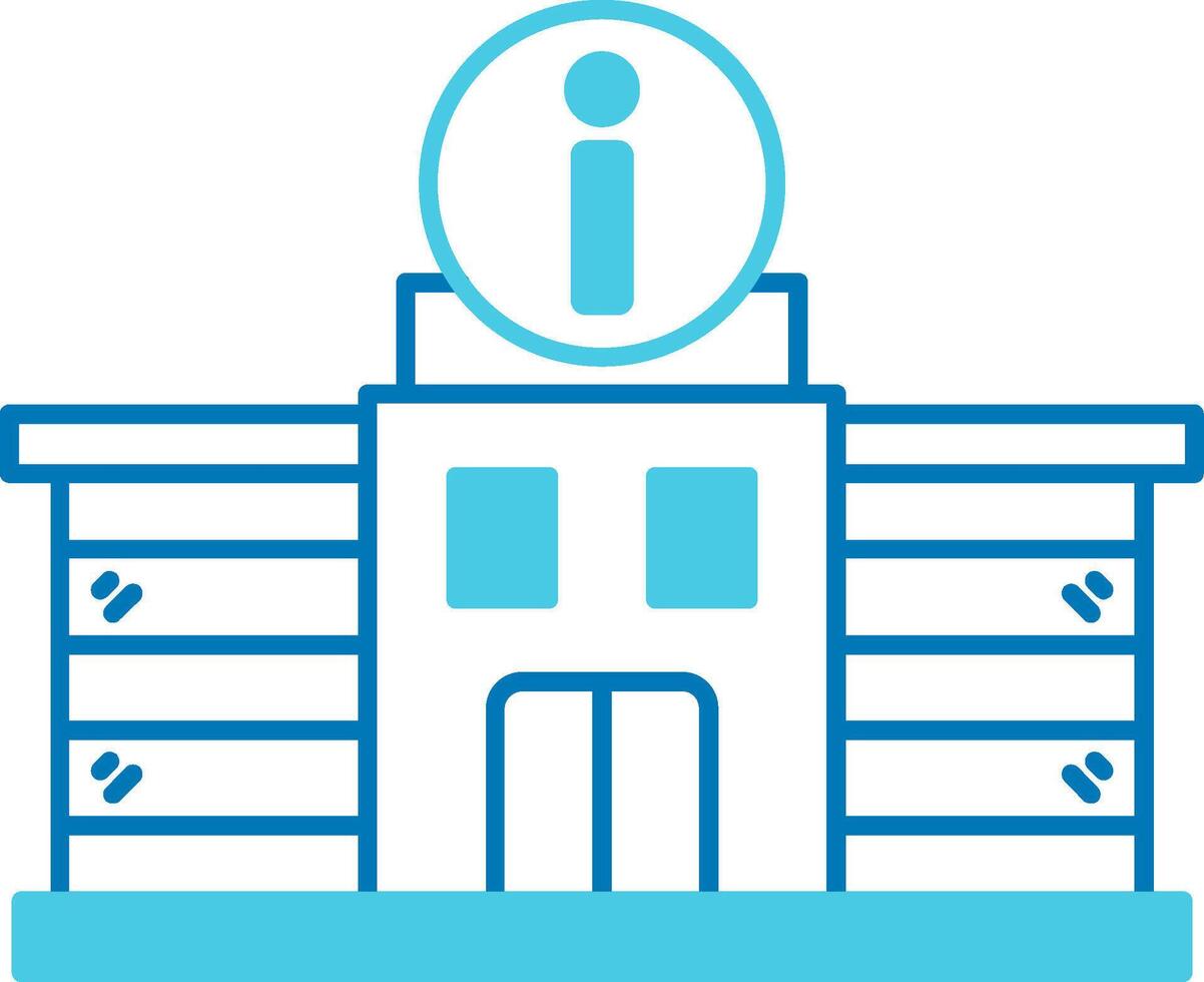 Information Center Blue Tone Icon vector