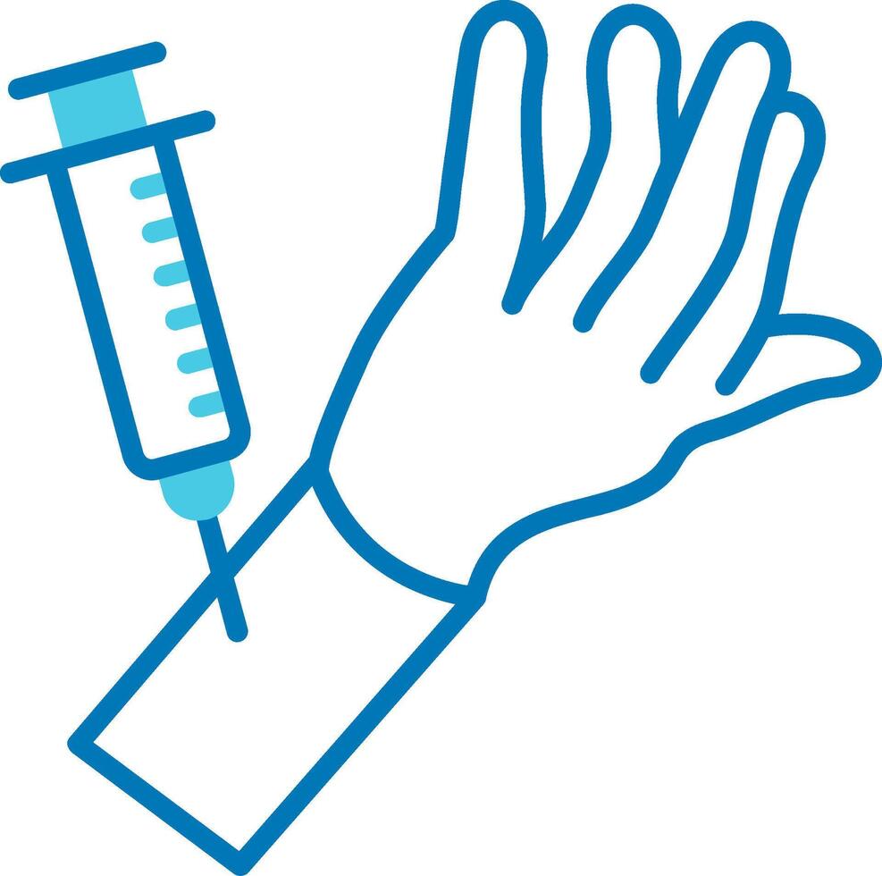 Mantoux Test Blue Tone Icon vector
