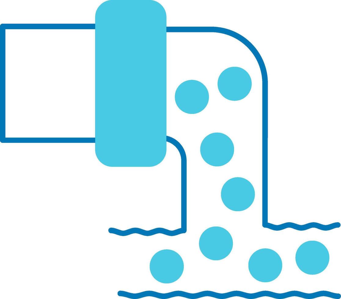 Sewage Blue Tone Icon vector