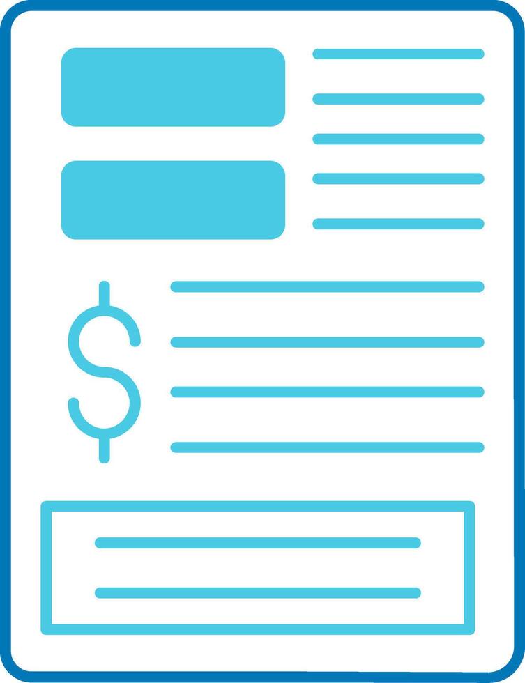 Bills Blue Tone Icon vector