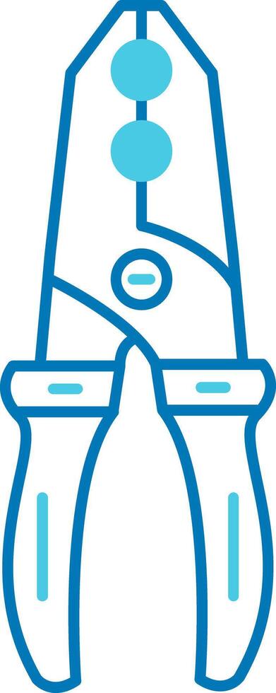 Wire Stripper Blue Tone Icon vector