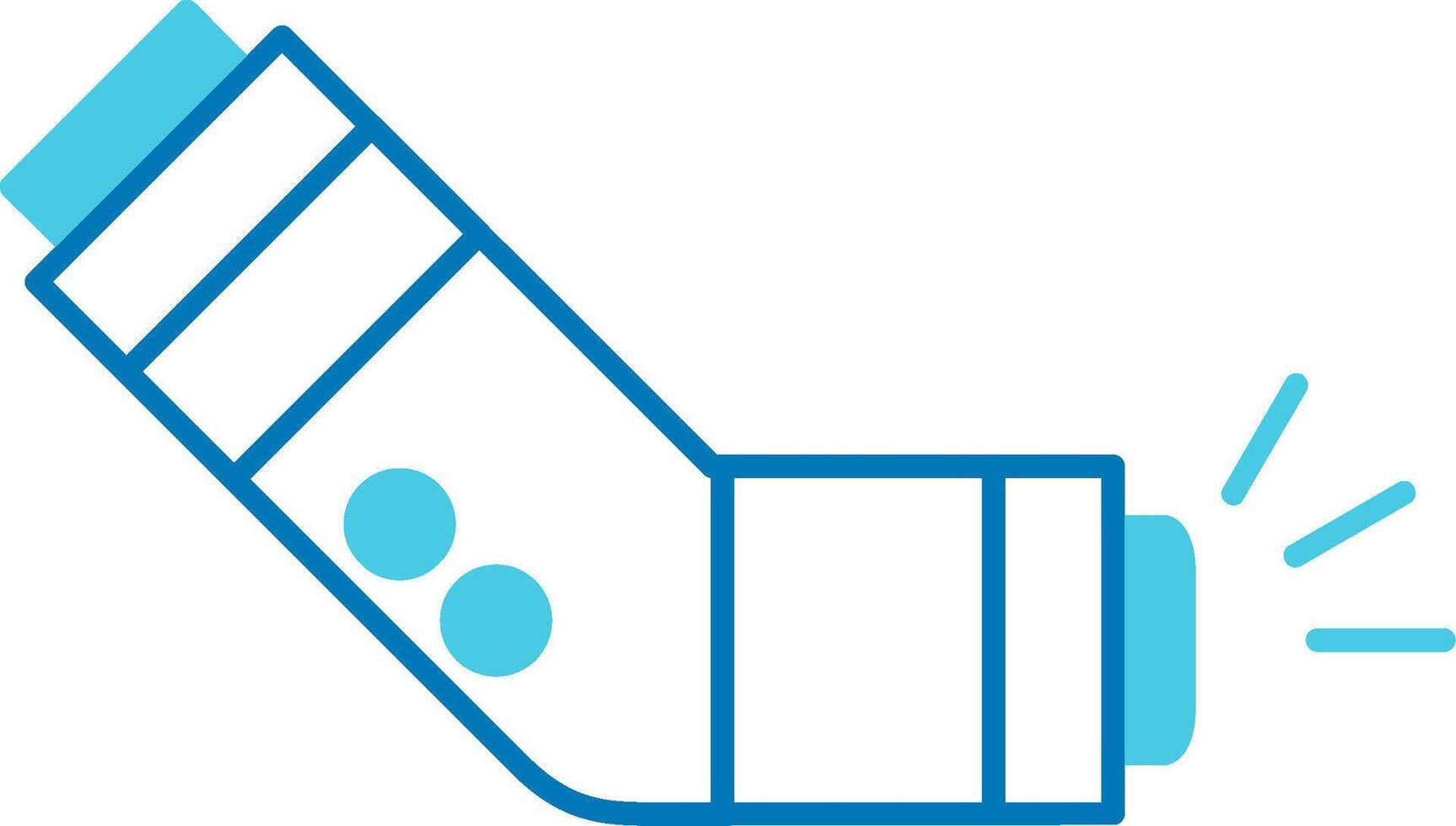 Inhaler Blue Tone Icon vector