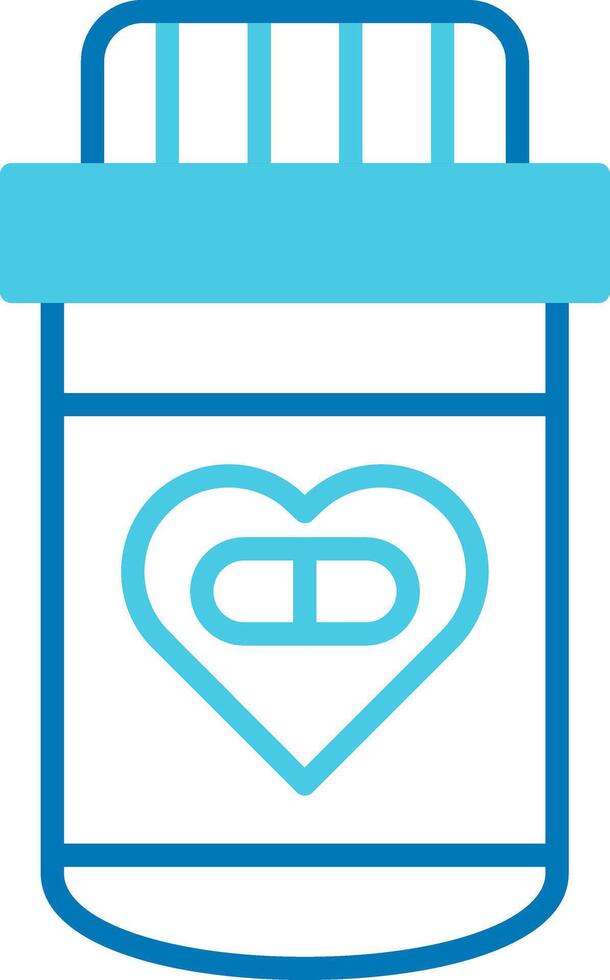 Heart Medicine Blue Tone Icon vector