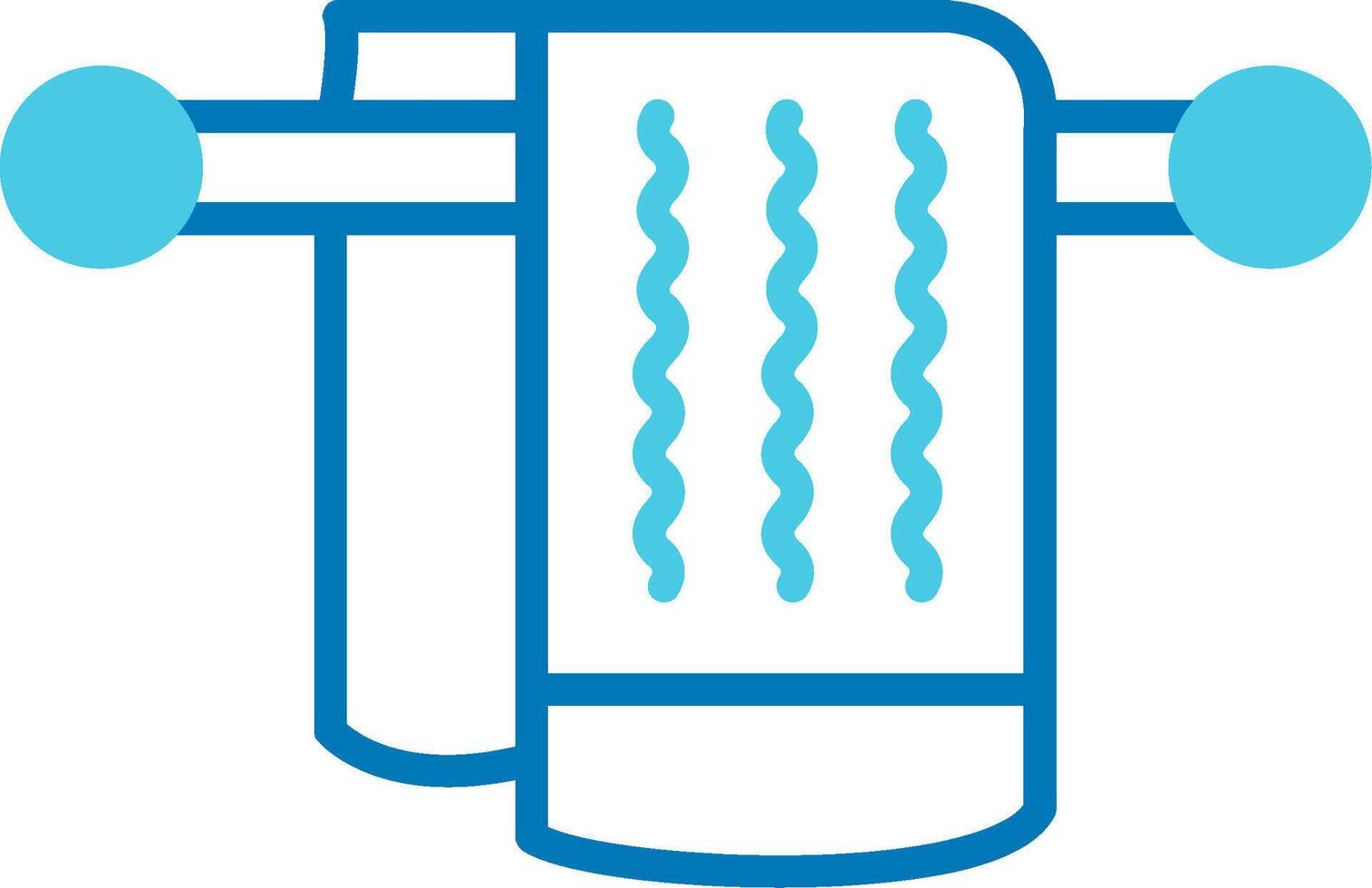 Towel Blue Tone Icon vector