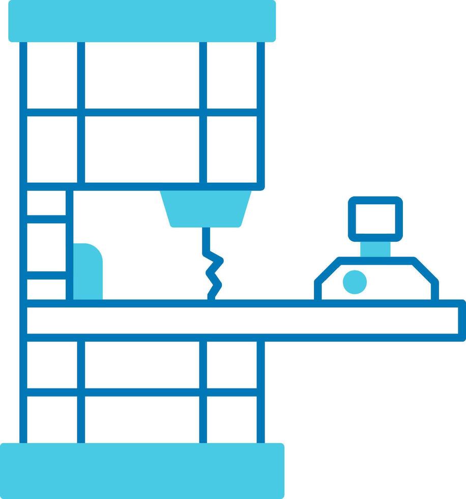 Band Saw Blue Tone Icon vector