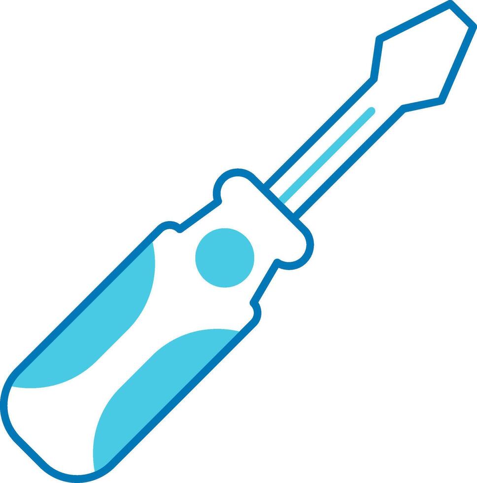 Screwdrive Blue Tone Icon vector