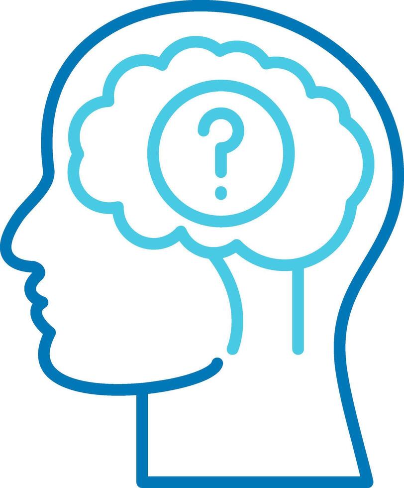 Alzheimer Blue Tone Icon vector