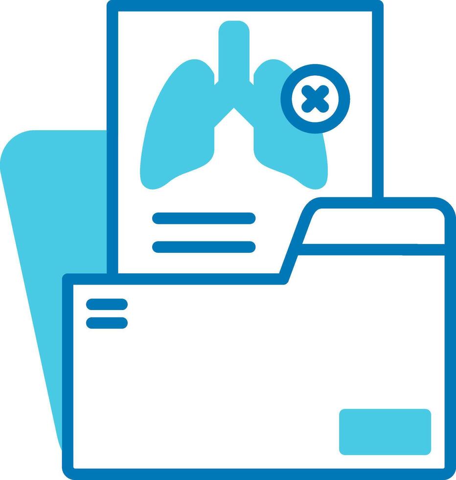 Tuberculosis Folder Blue Tone Icon vector