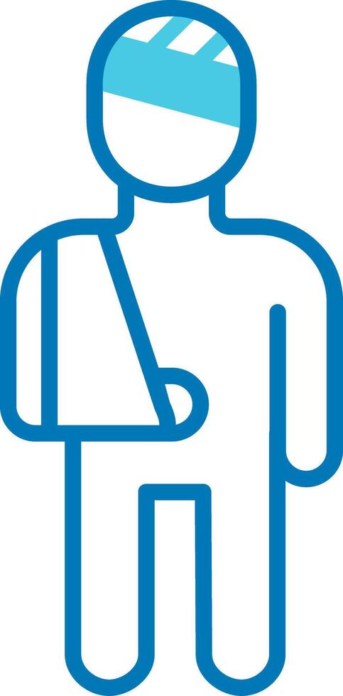 Injury Blue Tone Icon vector