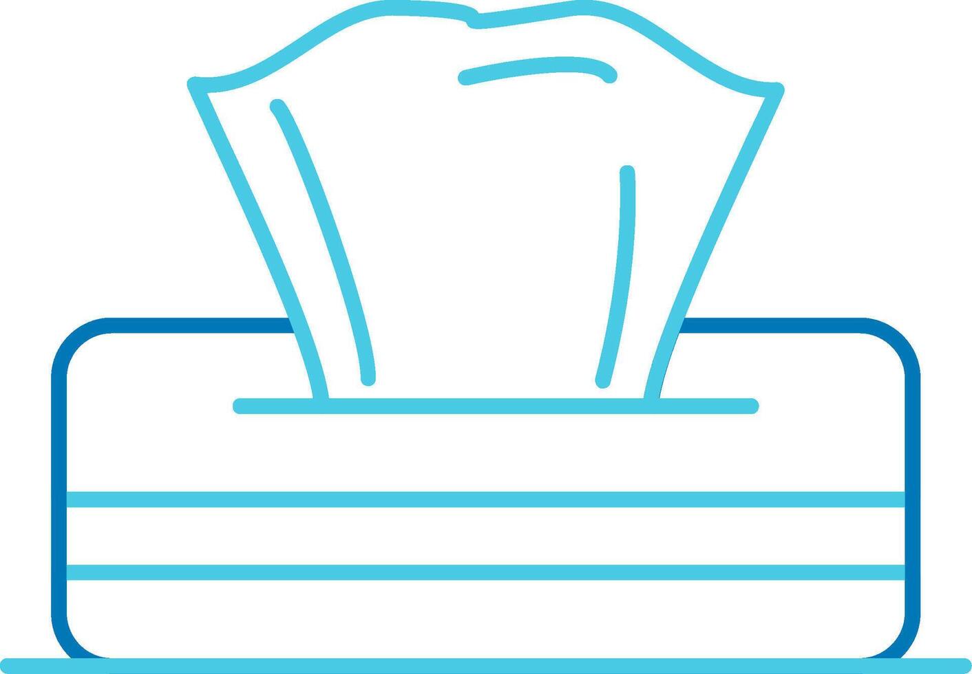 Napkin Blue Tone Icon vector