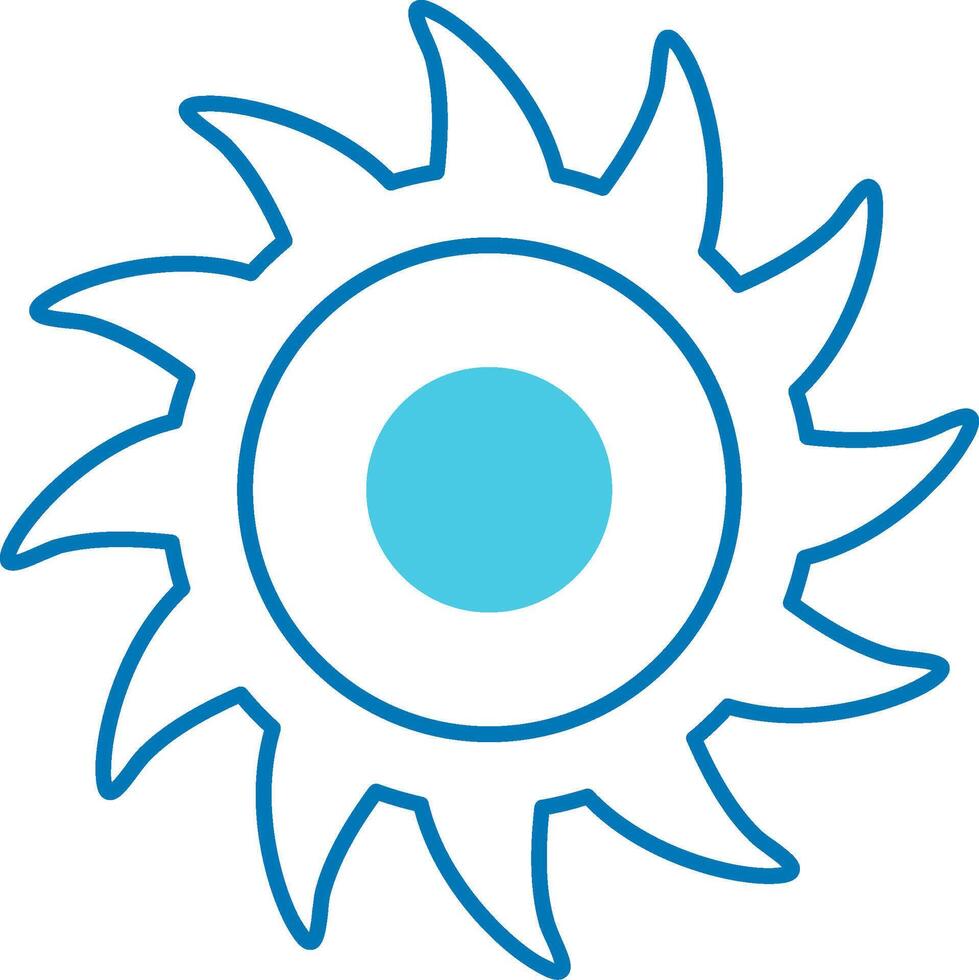 Circular Saw Blue Tone Icon vector