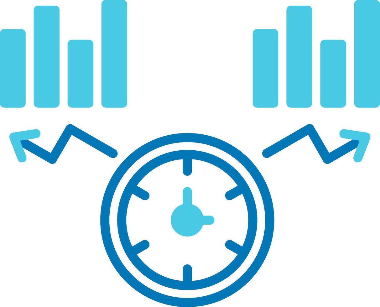 Time To Market Blue Tone Icon vector
