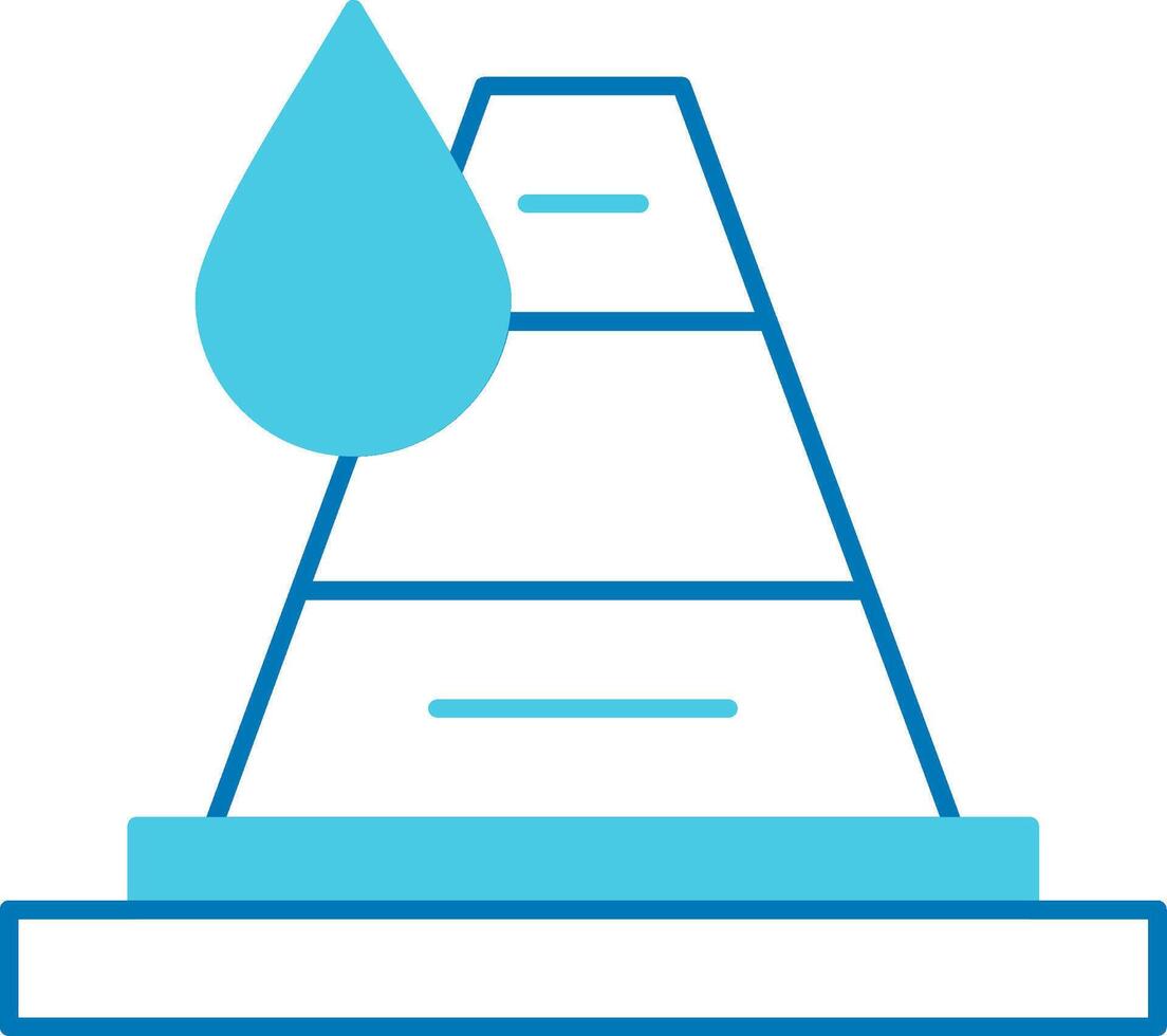 Traffic Cone Blue Tone Icon vector