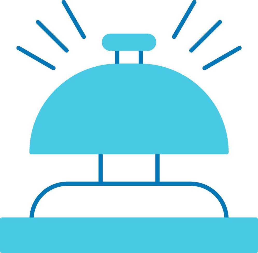 Desk Bell Blue Tone Icon vector
