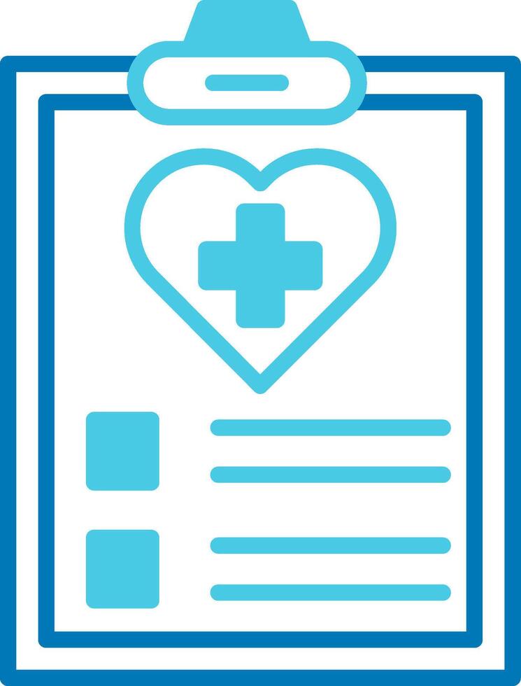 Health Checkup Blue Tone Icon vector
