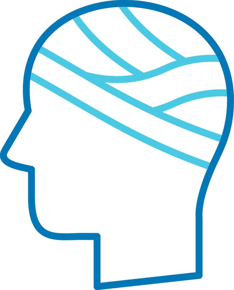 Head Blue Tone Icon vector