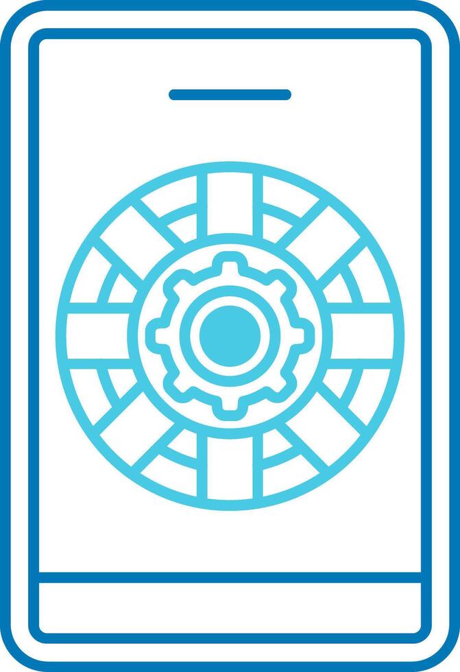 Phone Support Blue Tone Icon vector