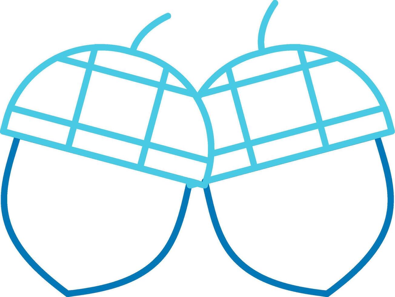 Acorn Blue Tone Icon vector