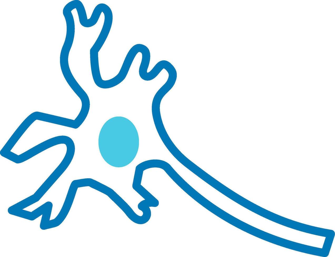 Neuron Blue Tone Icon vector