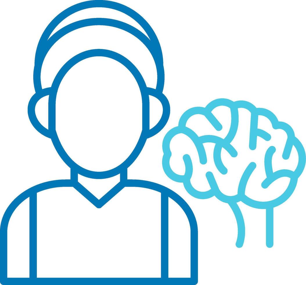 Neurologist Blue Tone Icon vector