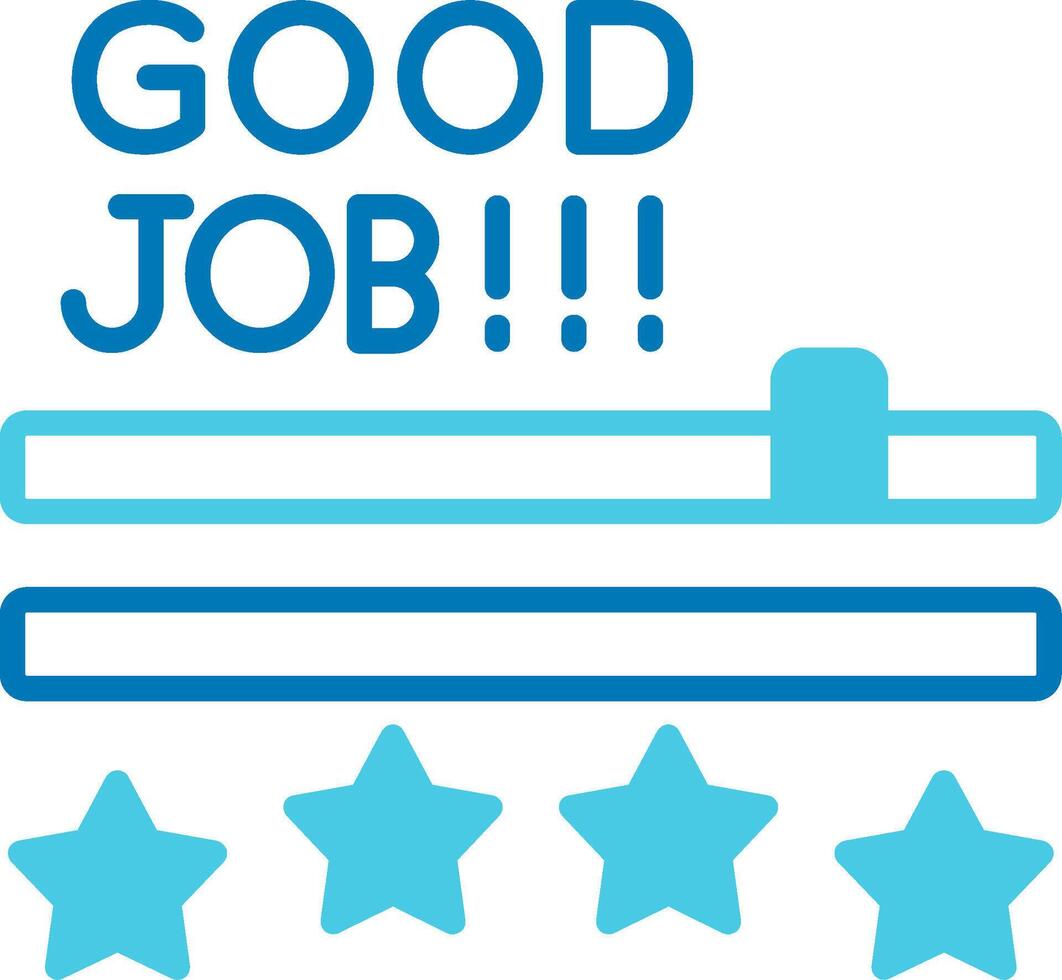 Good Job Blue Tone Icon vector
