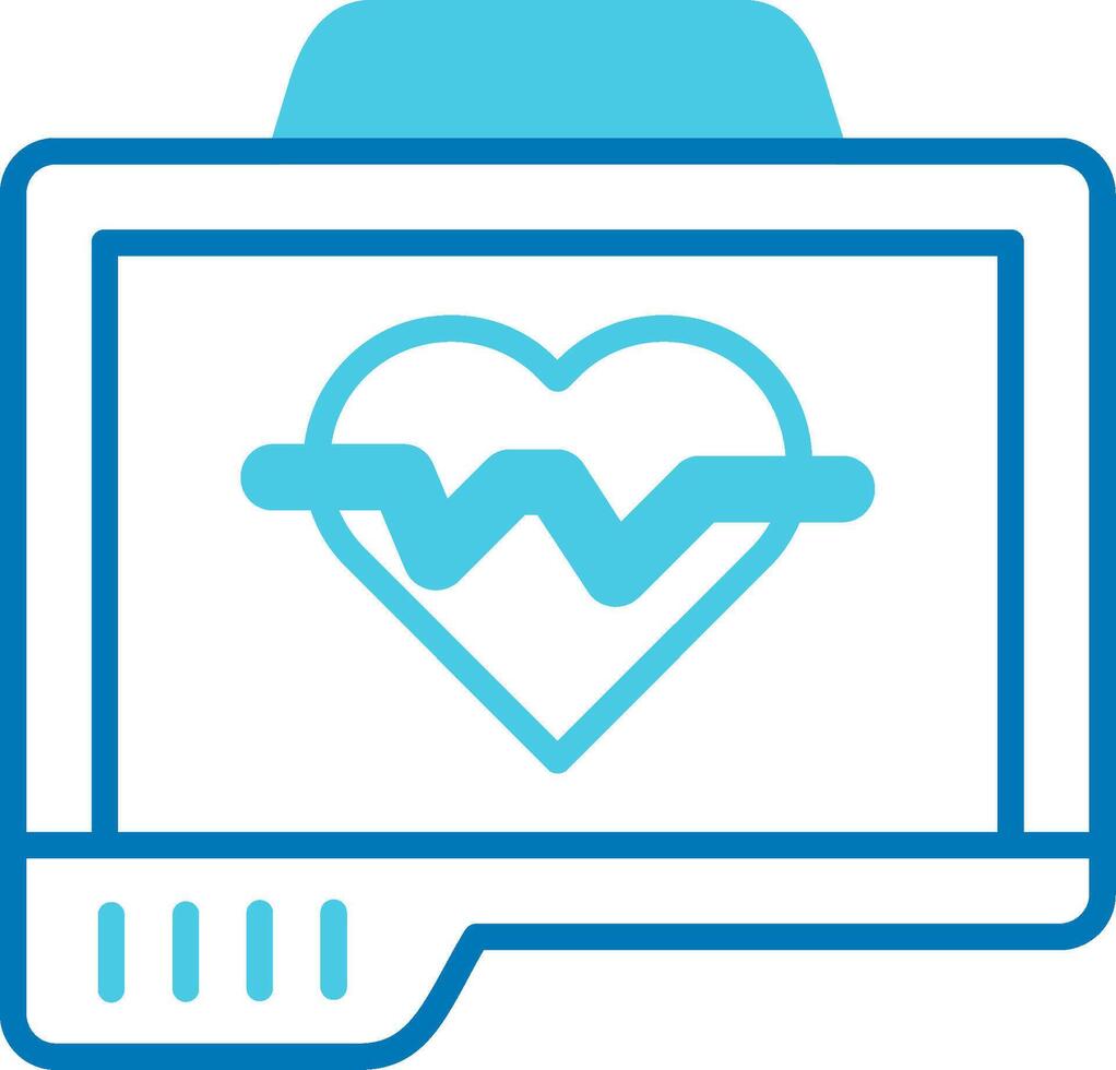 Pulse Oximeter Blue Tone Icon vector
